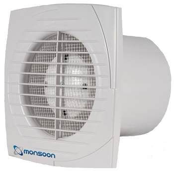 Humidistat Kitchen/ Bathroom Fan with Pull Switch - 150mm