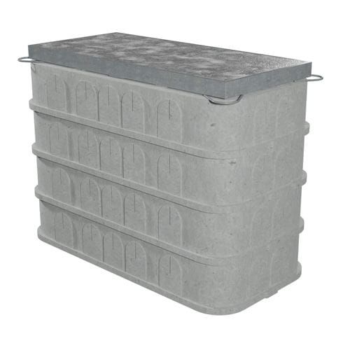 BT Quadbox Duct Access Cover Concrete for 915mm x 445mm Chamber