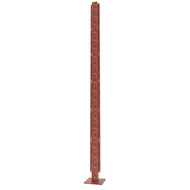 Steel Dual Post For Casting For Privacy Screen - 300mm x 60mm x 60mm Steel Corten