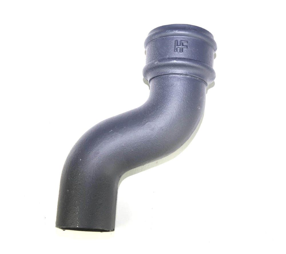 Cast Iron Round Downpipe Offset - 115mm Projection 100mm Primed