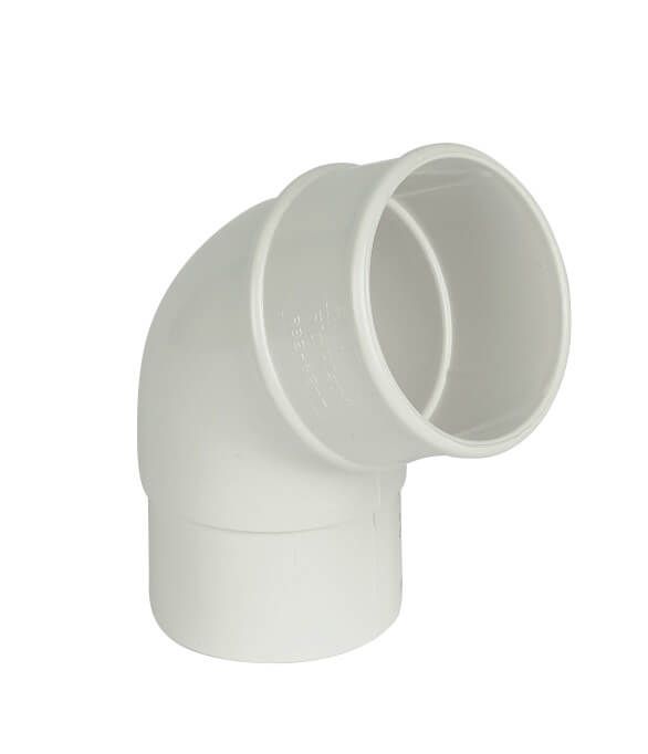 FloPlast Round Downpipe Offset Bend - 112.5 Degree x 68mm White