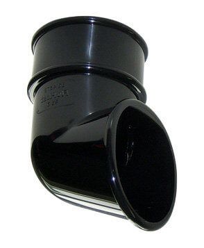 Mini Gutter Downpipe Shoe - 50mm Black