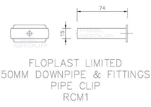 FloPlast Mini Gutter Downpipe Clip - 50mm White