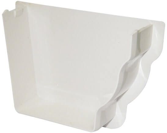FloPlast Ogee Gutter Internal Stopend Right Hand - 110mm x 80mm White