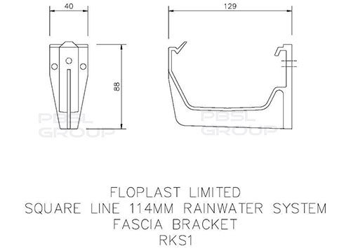 FloPlast Square Gutter Fascia Bracket - 114mm Brown
