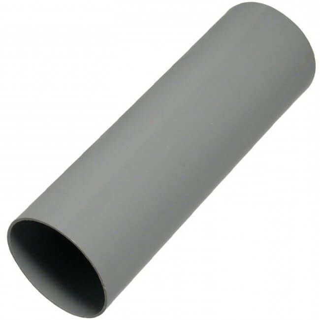 FloPlast Round Downpipe - 68mm x 4mtr Grey