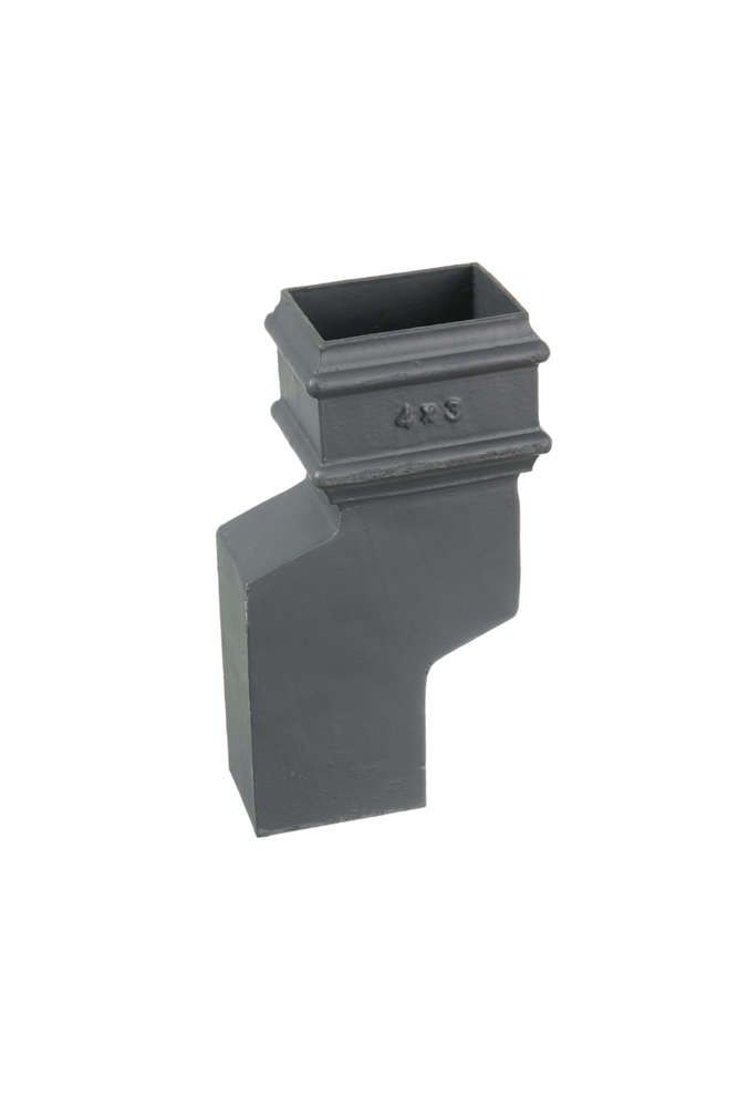 Cast Iron Rectangular Downpipe - 56mm Side Projection 100mm x 75mm Primed