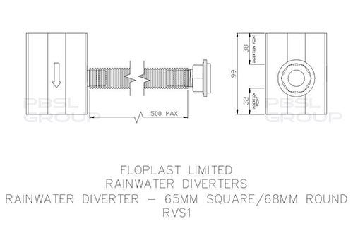 FloPlast Rain Diverter - Black
