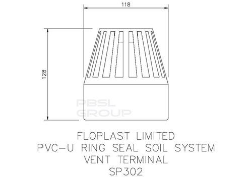 FloPlast Ring Seal Soil Vent Terminal - 110mm White
