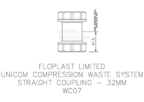 FloPlast Multi Fit Compression Waste Coupling - 32mm