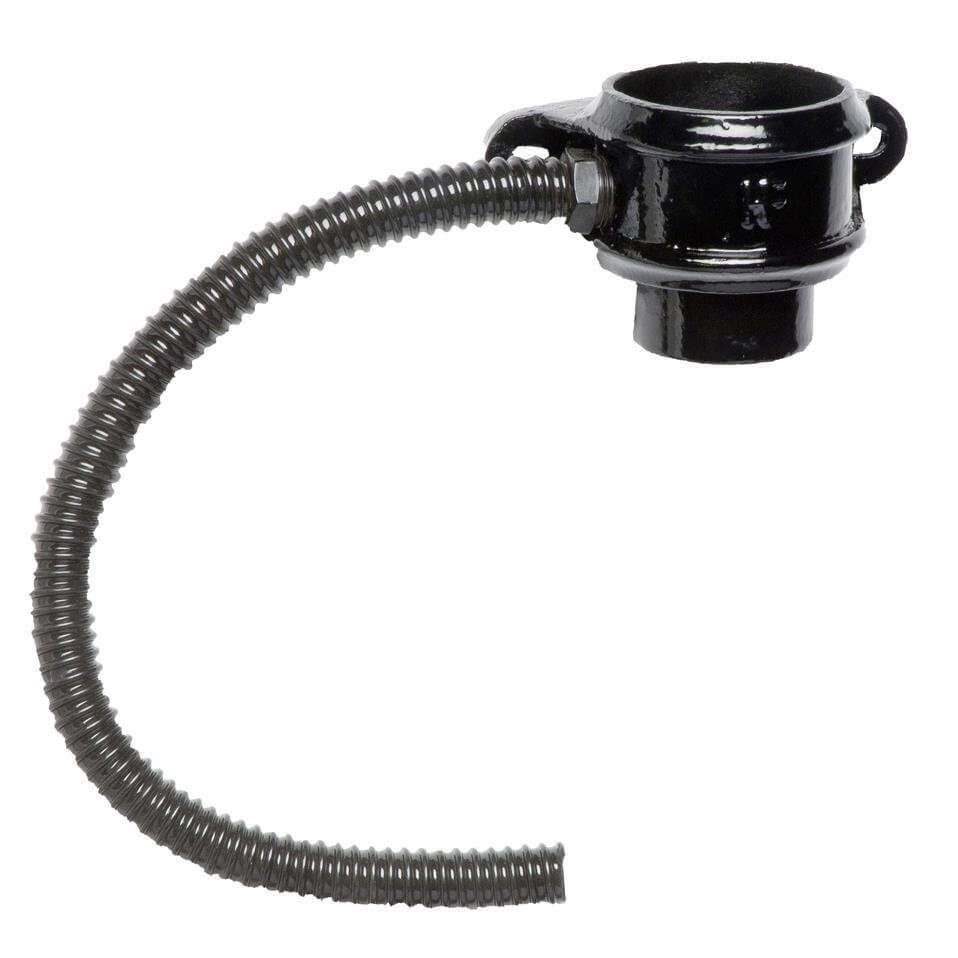 Cast Iron Round Downpipe Diverter Kit Left Hand - 65mm Black