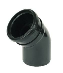 Industrial/ Xtraflo Downpipe Single Socket Bend - 135 Degree x 110mm Black
