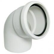 Industrial/ Xtraflo Downpipe Single Socket Bend - 135 Degree x 110mm White