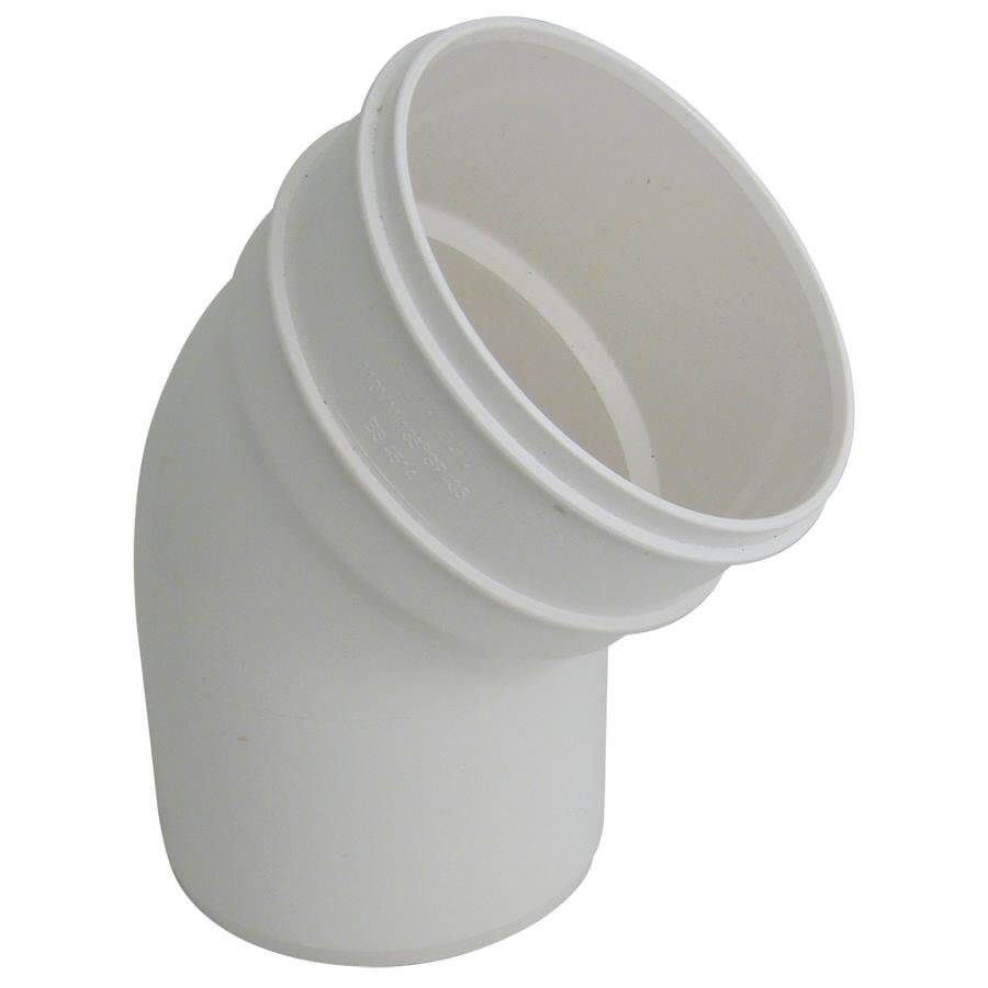 FloPlast Industrial/ Xtraflo Downpipe Solvent Weld Offset Bend Bottom - 110mm White