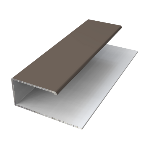 Natura Cladding Aluminium J Edge Trim - 5mtr For Greyed Oak - Pack of 2