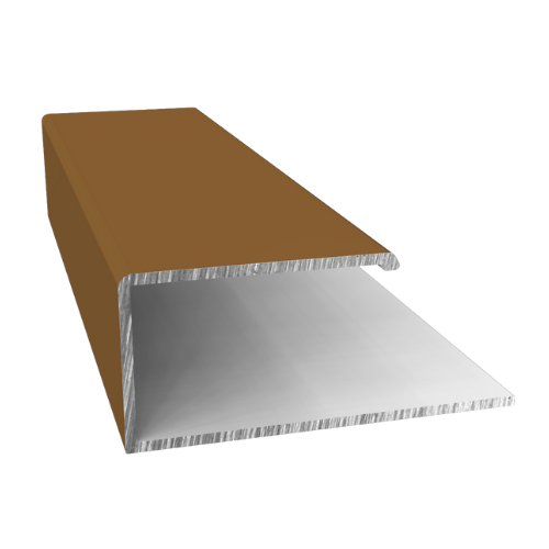 Natura Cladding Aluminium J Edge Trim - 5mtr For Malted Oak - Pack of 2