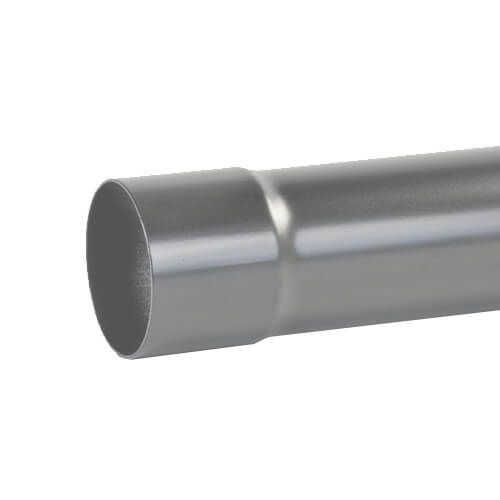 Aluminium Round Swaged Downpipe - 76mm x 1mtr PPC Finish Anthracite Grey
