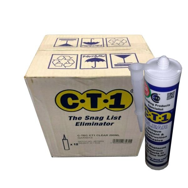 CT1 Sealant & Construction Adhesive - Clear 290ml - Box of 12