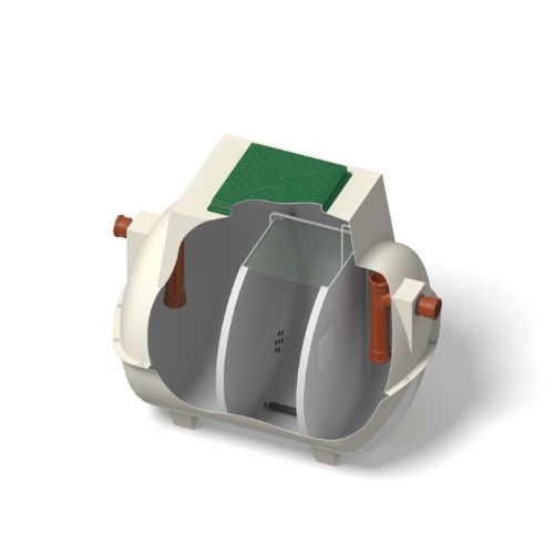 Marsh ENSIGN 4 Person Sewage Treatment Plant with 750mm Riser & 200mm AVR Unit - Gravity Outlet