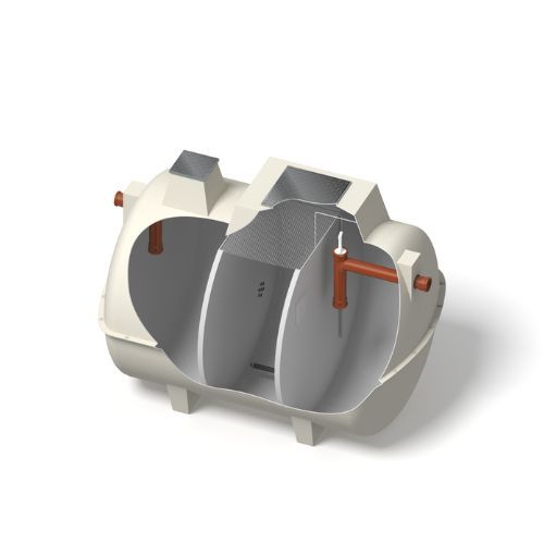 Marsh ENSIGN ULTRA 12 Person Sewage Treatment Plant with Beacon Alarm & 500mm Riser - Pumped Outlet