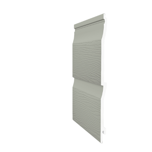 Embossed Double Shiplap Cladding - 333mm x 5mtr Misty Grey - Pack 2