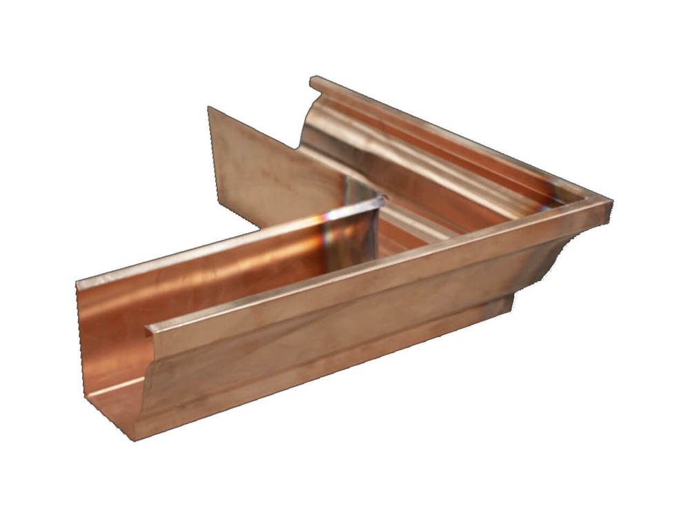 Copper Large Ogee Gutter External Corner - 90 Degree x 145mm