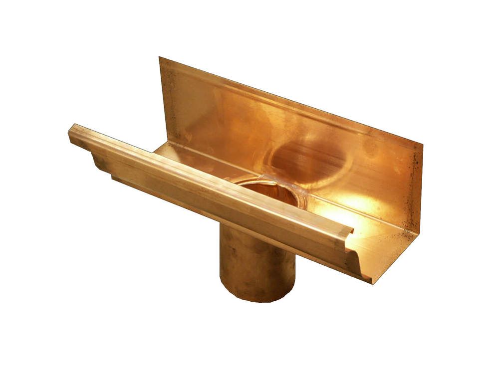 Copper Large Ogee Gutter Running Outlet To 80mm