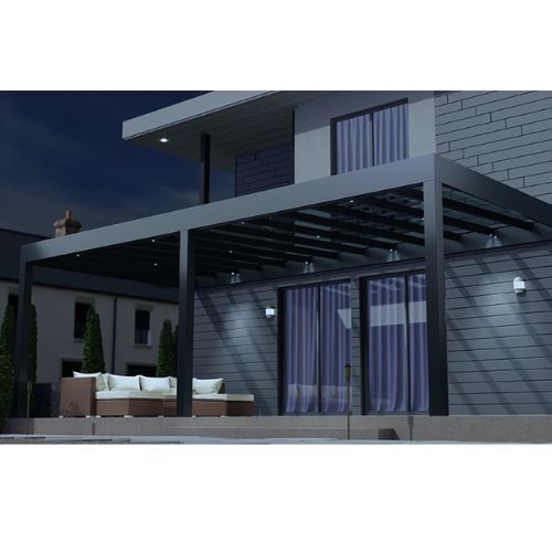 Simplicity Free Mono Aluminium Pergola - 7000mm x 4000mm Rectangle - Black