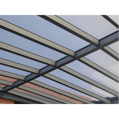 Simplicity Free Apex Aluminium Pergola - 4000mm x 6000mm Rectangle - Grey