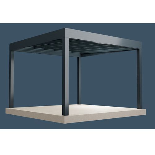 Simplicity Free Mono Aluminium Pergola - 3000mm x 3000mm Square - Black