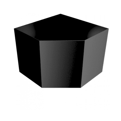 Aluminium Round Swaged Minerva Corner Hopper - 76mm PPC Finish Black