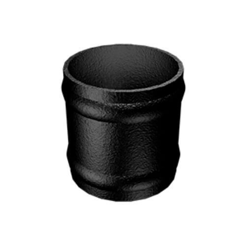 Cast Aluminium Round Downpipe Loose Collar Non-Eared - 63mm Black