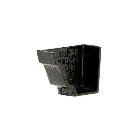 Cast Iron H16 Ogee Gutter Internal Stopend - 125mm Black
