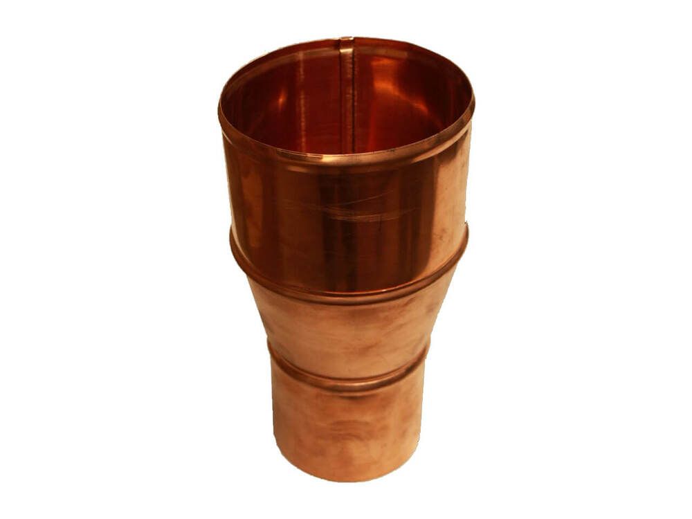 Copper Round Downpipe Reducer - 80mm x 60mm