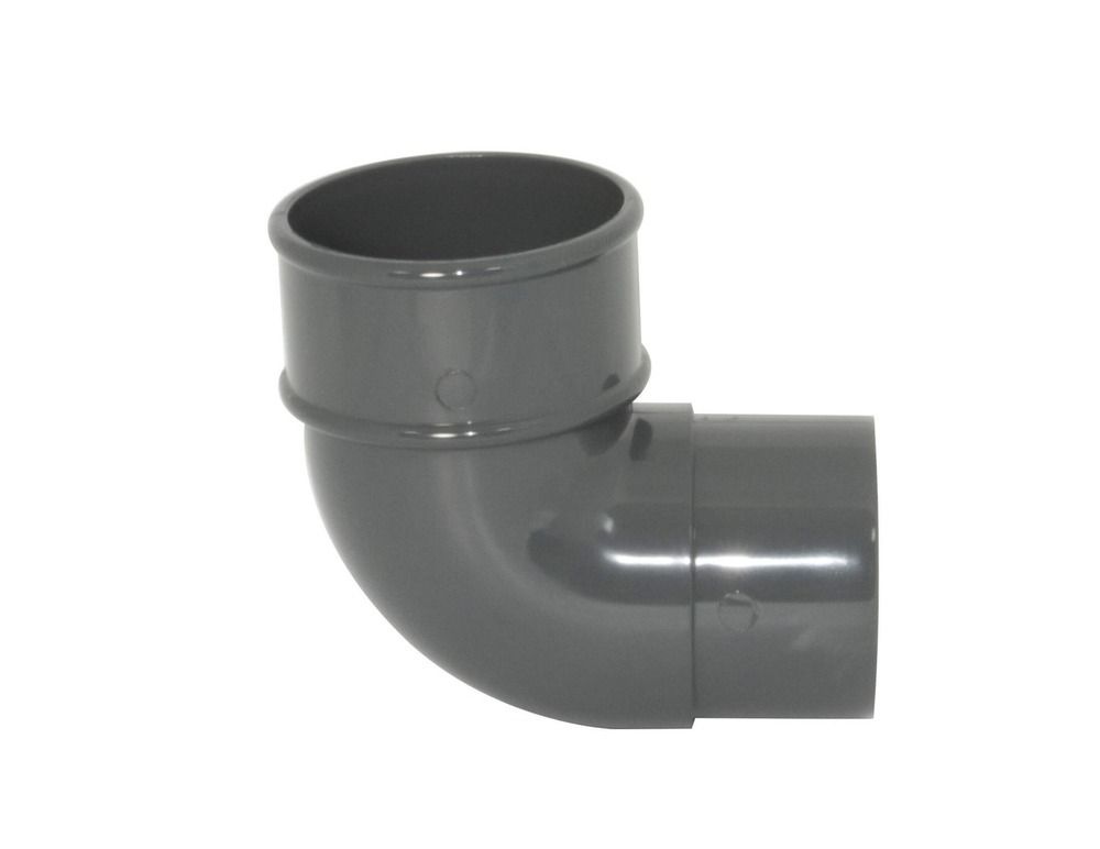 Round Downpipe Bend - 92.5 Degree x 68mm Anthracite Grey