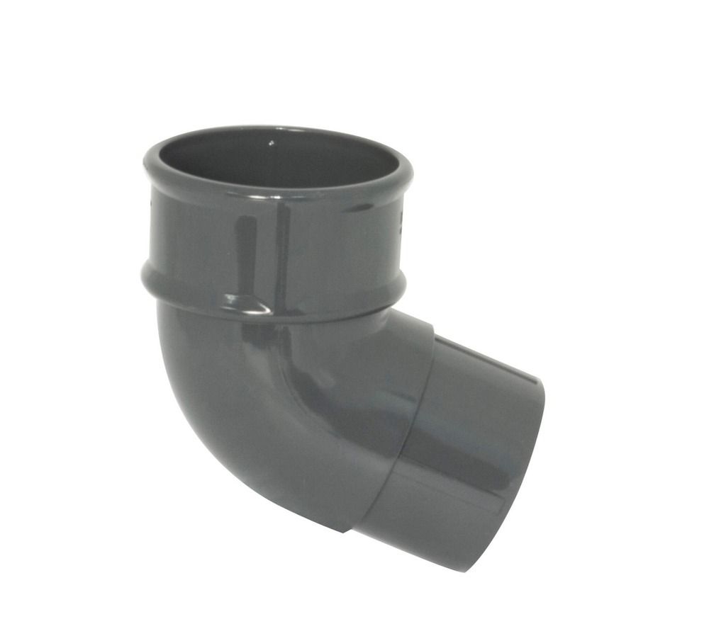 Round Downpipe Offset Bend - 112.5 Degree x 68mm Anthracite Grey