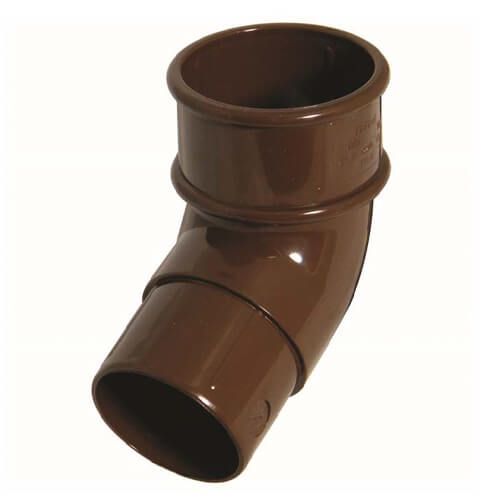 Round Downpipe Offset Bend - 112.5 Degree x 68mm Brown