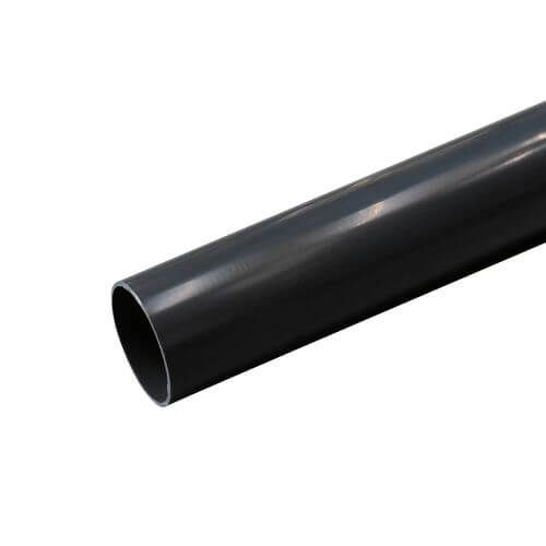 FloPlast Mini Gutter Downpipe - 50mm x 2mtr Anthracite Grey