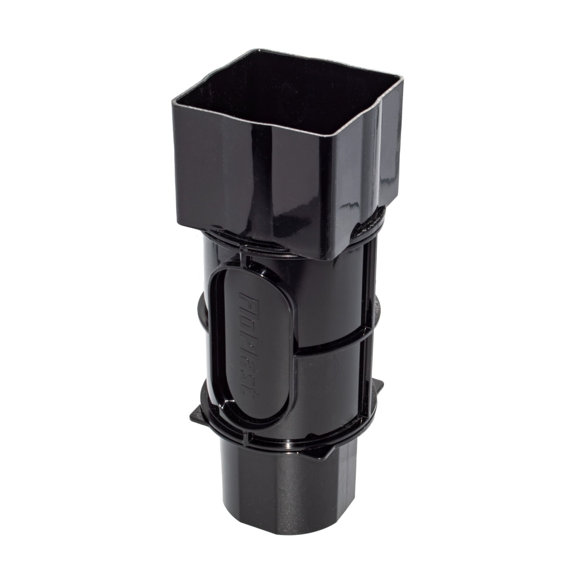 FloPlast Round Downpipe Access Pipe - 68mm Black