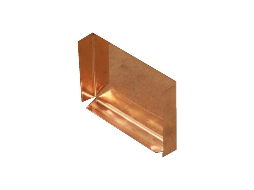 Copper Box Gutter Stop End - 80mm