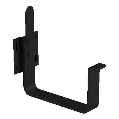 Square Steel Gutter Fascia Bracket 125mm Black