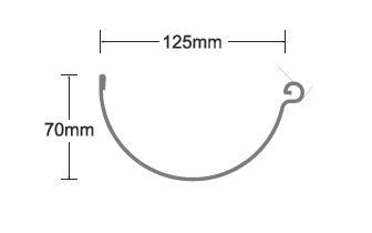 Zinc Half Round Gutter - 125mm x 2.4mtr Length