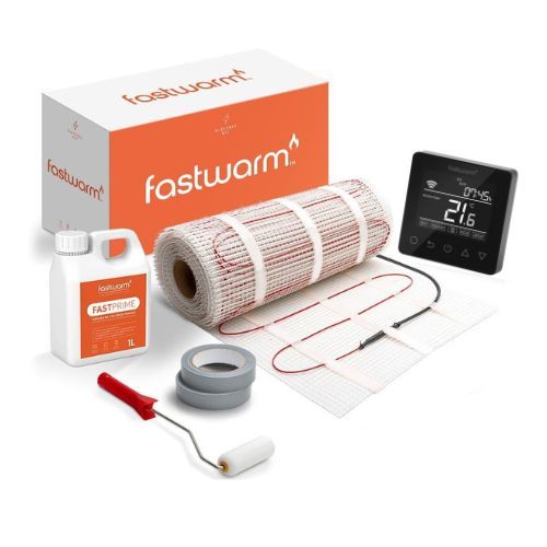 Fastwarm 150W Electric Underfloor Heating Mat - 1m2 - Fastwarm Wifi Black