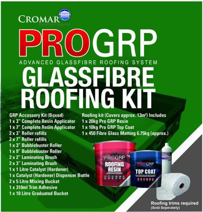 PRO GRP Roofing Kit - for 39SQM Roofs with Tools