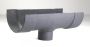 Cast Iron Deep Half Round Gutter Running Outlet - 125mm for 75mm Downpipe Primed