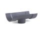 Cast Iron Half Round Gutter Running Outlet - 125mm for 65mm Downpipe Primed