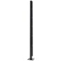 Aluminium Corner Post With Base For Privacy Screen - 300mm x 60mm x 60mm Black