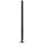 Aluminium Single Post With Base For Privacy Screen - 300mm x 60mm x 60mm Black