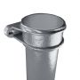 Cast Iron Round Eared Downpipe - Socket On One End - 100mm x 914mm Primed