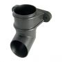 FloPlast Cast Iron Effect Round Downpipe Shoe with Fixing Lugs - 68mm
